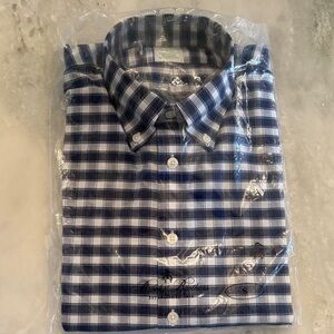 Brooks Brothers Navy and White Plaid Men's Shirt